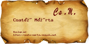 Csató Márta névjegykártya